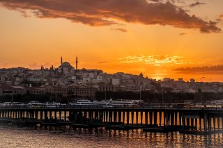 Sunset over Istanbul, Turkey