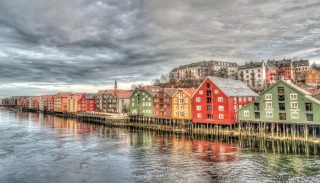 Houses on Trondheim Row, Norway