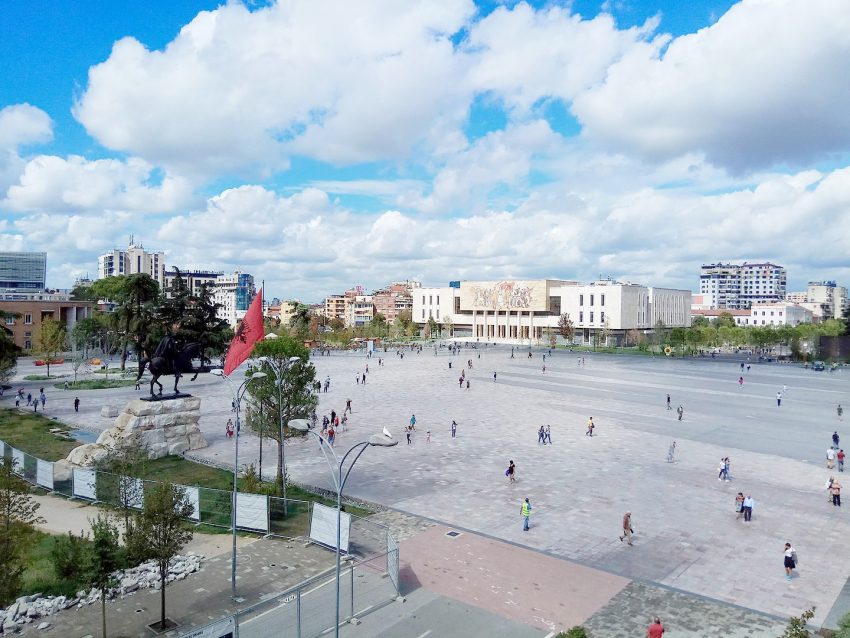 Skanderbeg square Tirana Albania