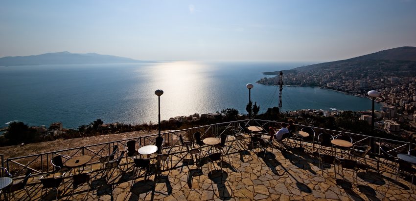 view of saranda from lekuresi castle