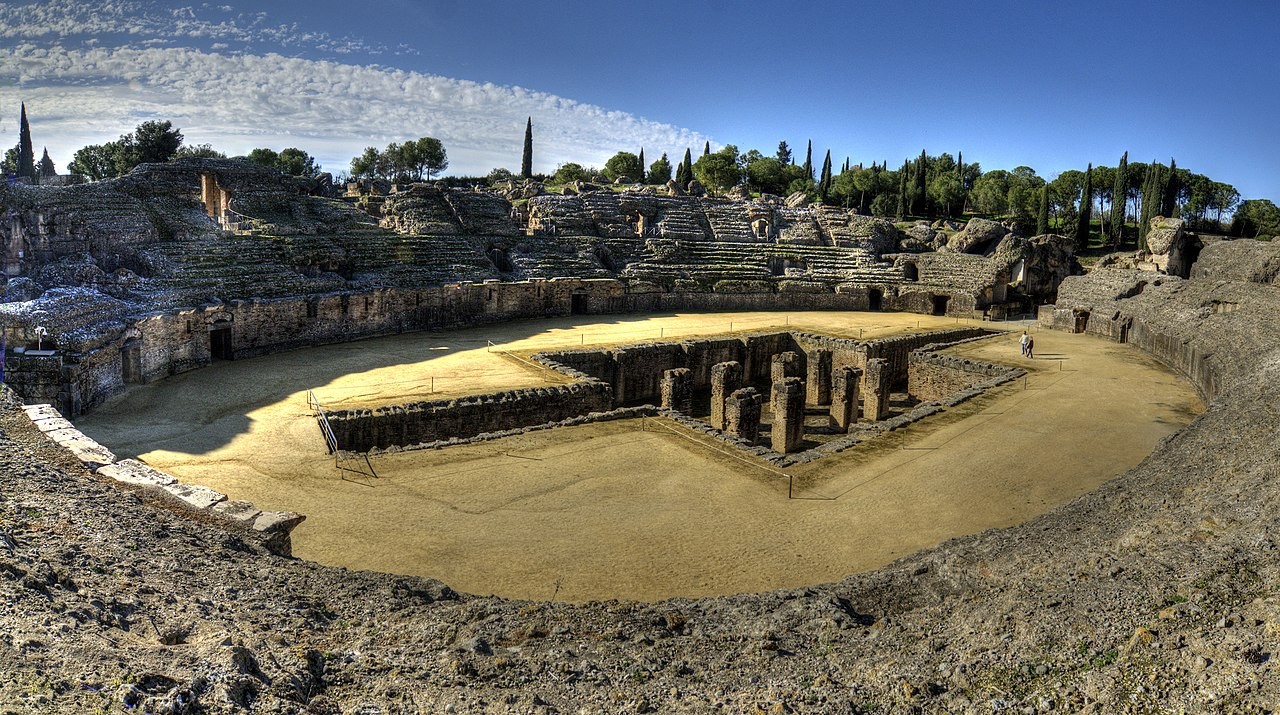 Ancient Roman Amphitheatre In Italica 7