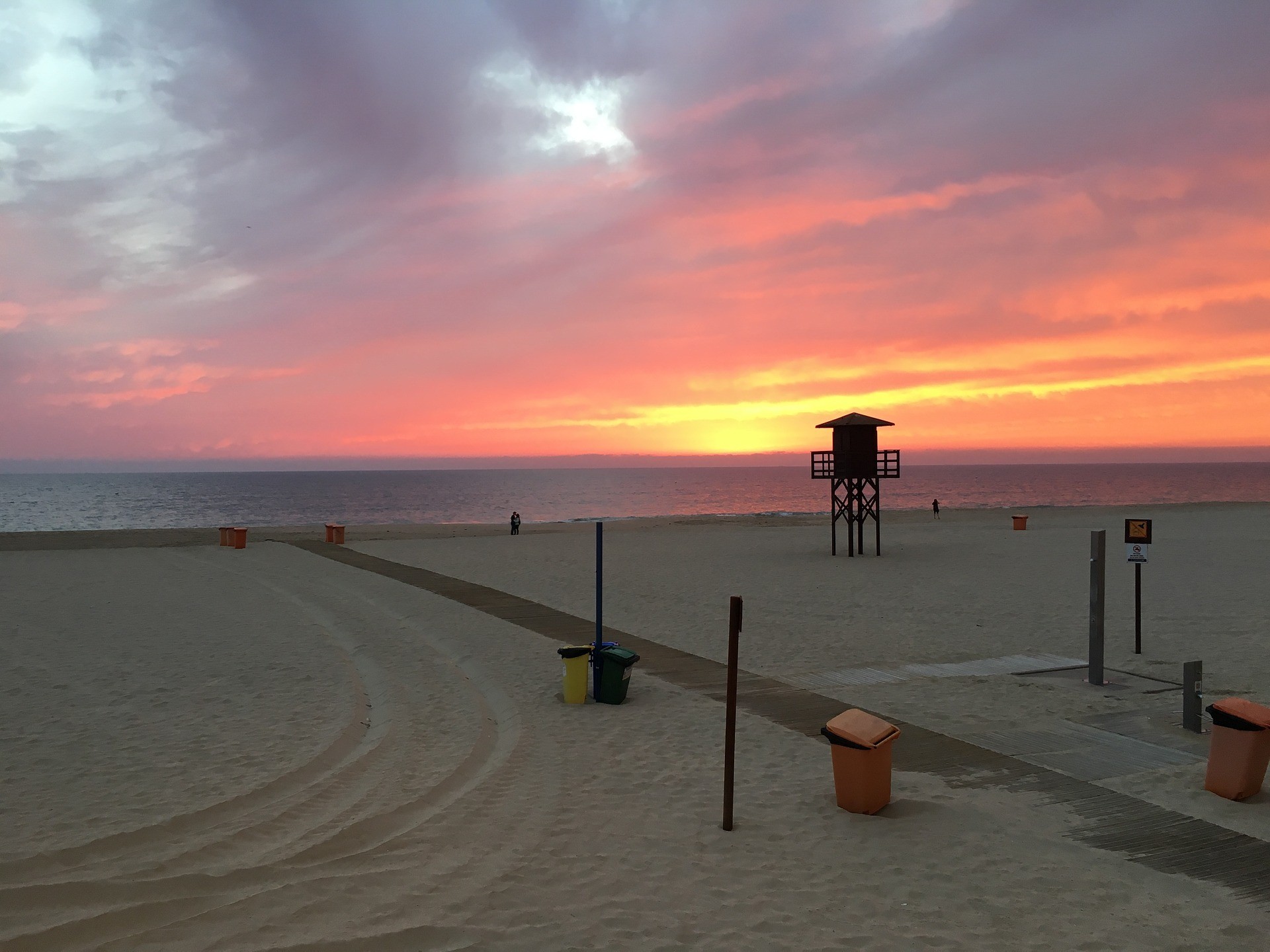 Sunset Victoria Beach Cadiz