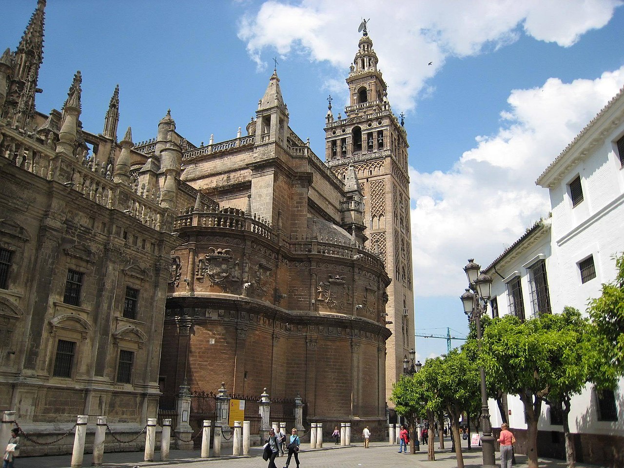 Columns Sevilla Cathedral And Giralda Tower