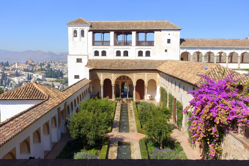 Patio de la acequia in Generalife Granada Spain 9