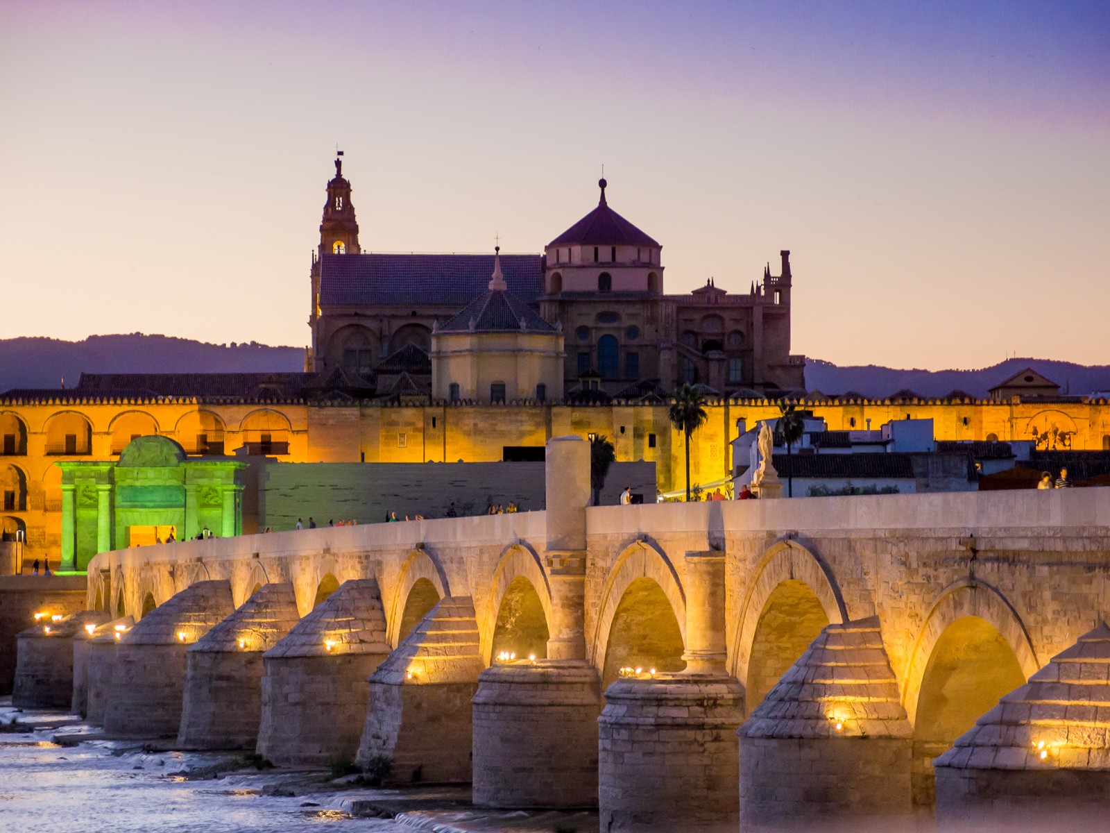 Puente Romano At Night