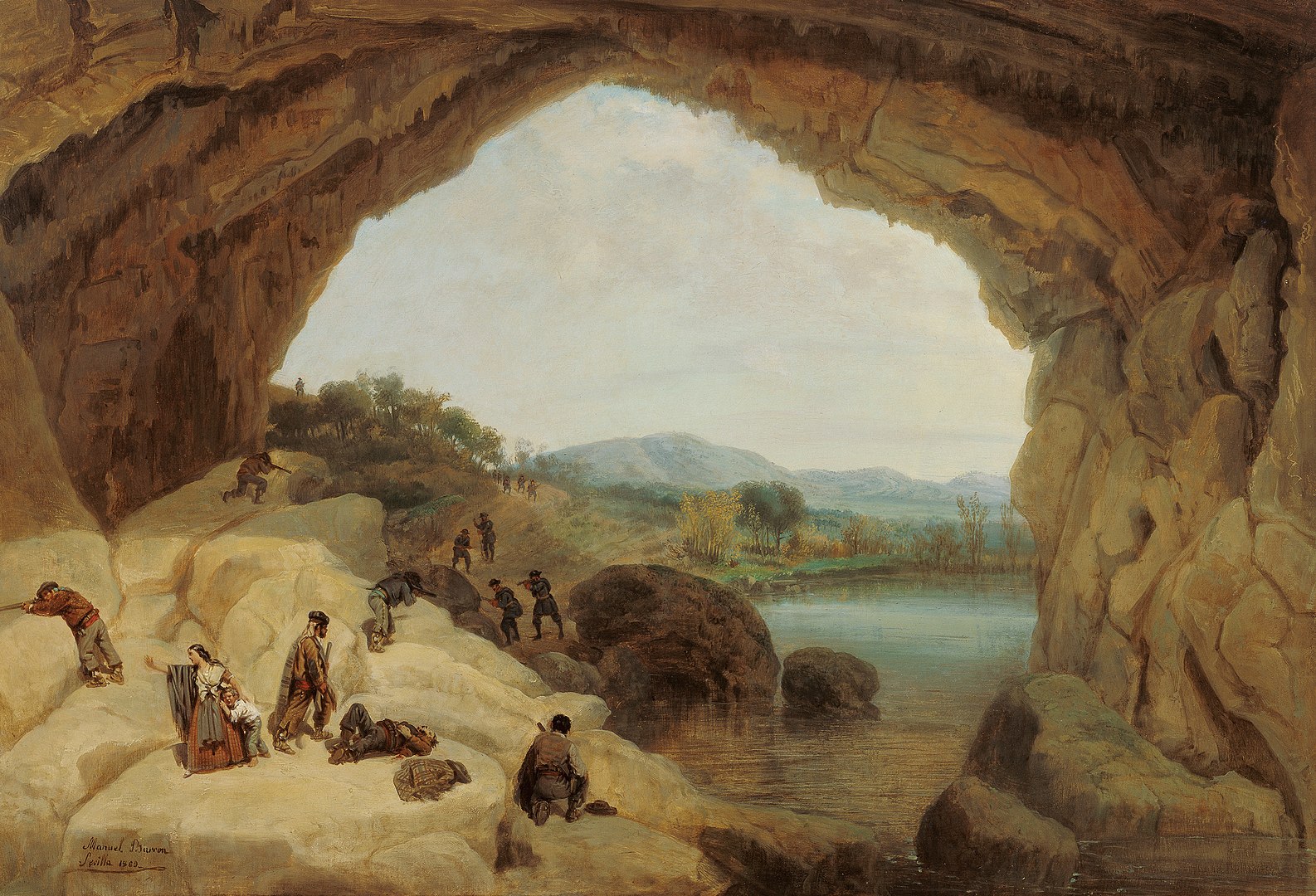 Outlaws Ambushed In The Cueva Del Gato 1869