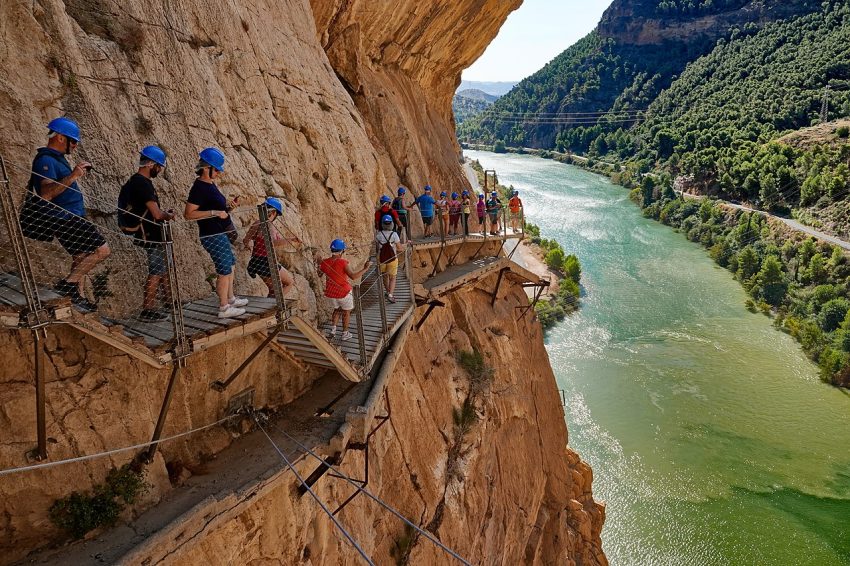 Walking along Caminito del Rey