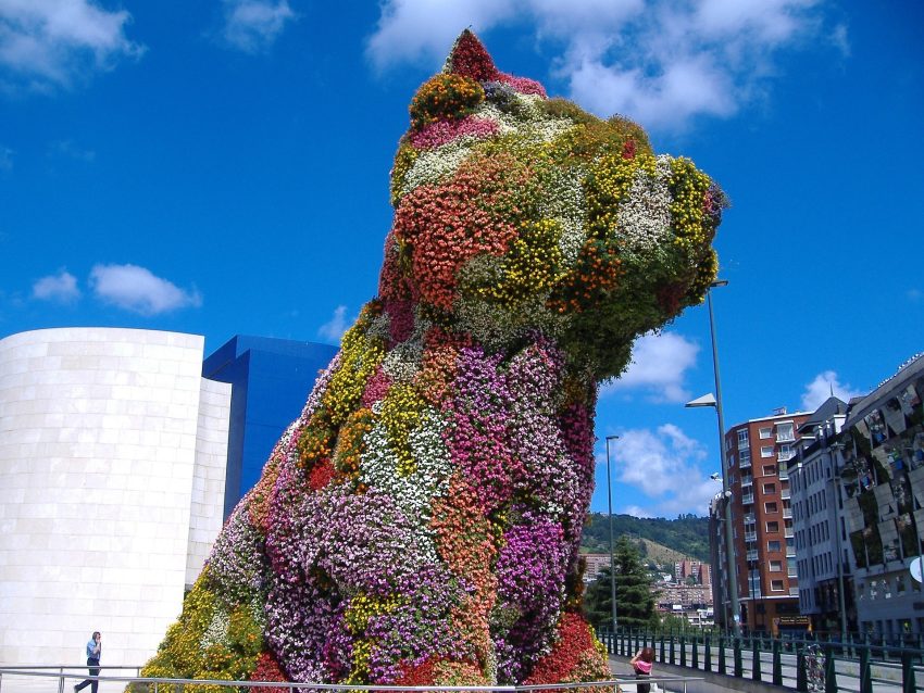 puppy Cat Sculpture Bilbao Art District