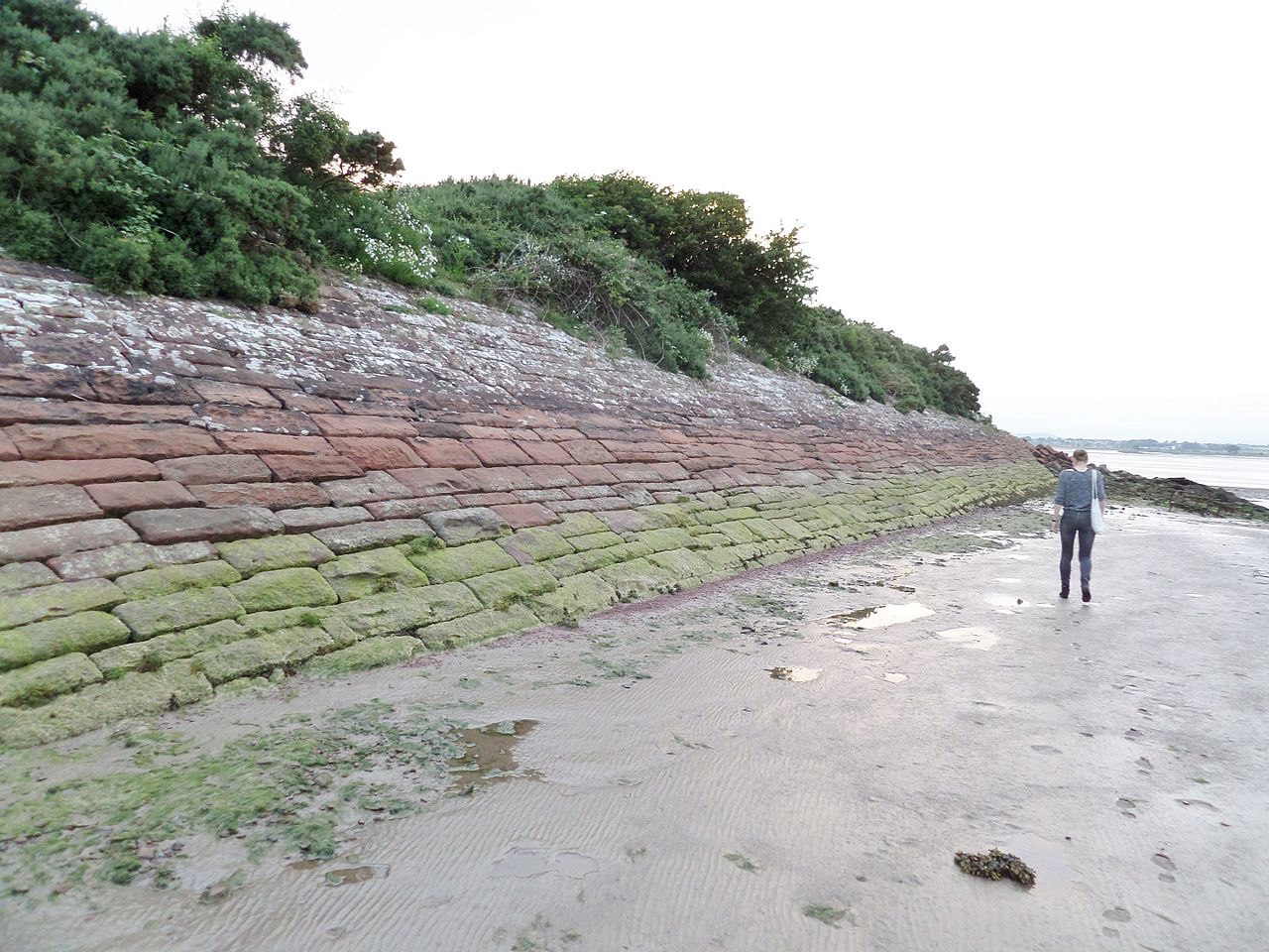 Solway Viaduct Embankment Western Facing Side Bowness On Solway Cumbria