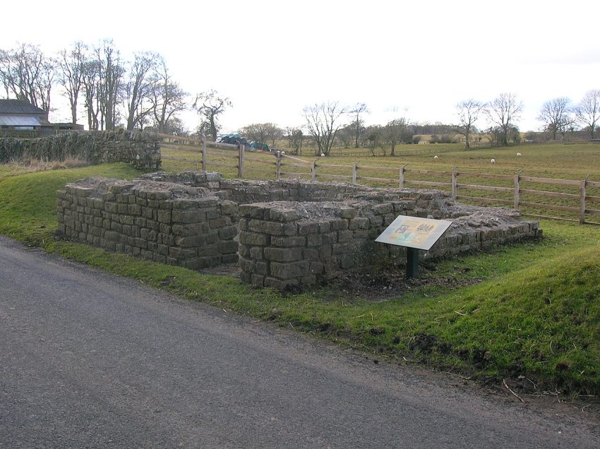 Leahill Turret 51B looking East. Hadrians Wall