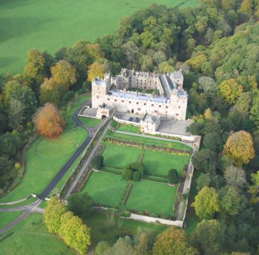 Naworth Castle from the air