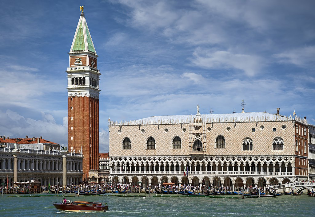 Doges Palace And Campanile Of St. Marks Basilica
