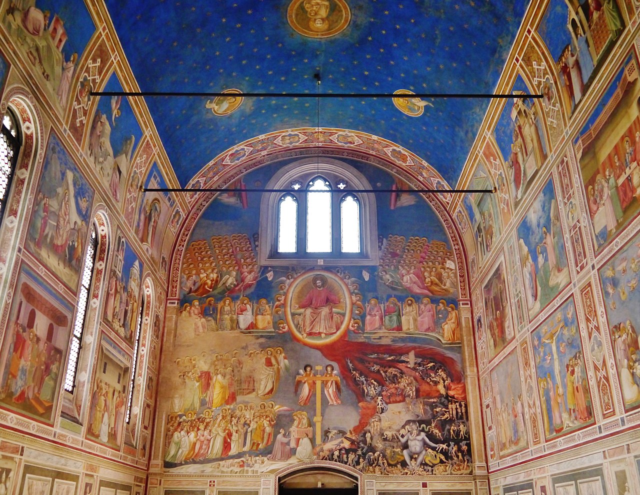 Padova Cappella Degli Scrovegni Innen Langhaus West