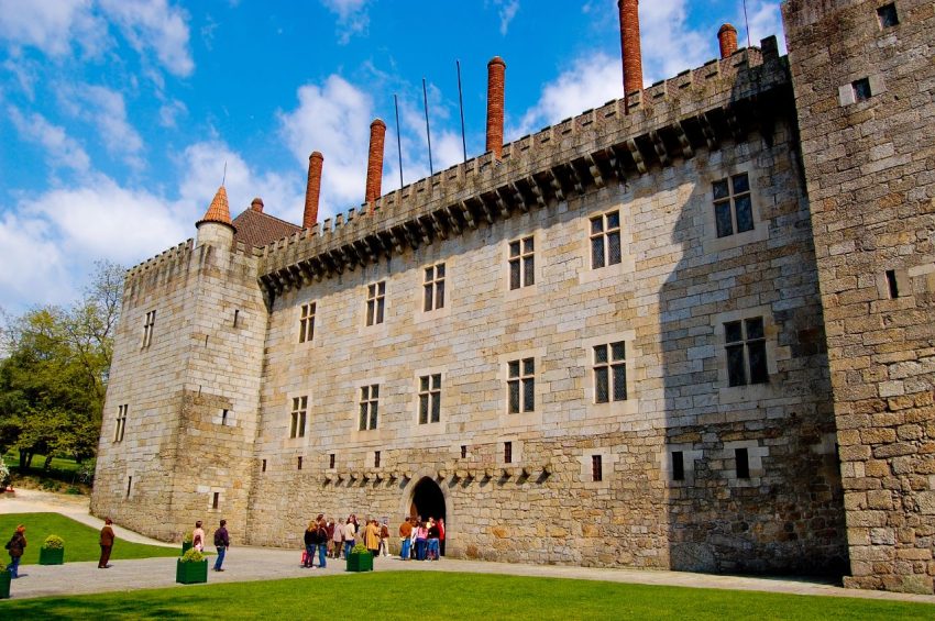 Hall of the Dukes of Braganca in Guimaraes Portugal
