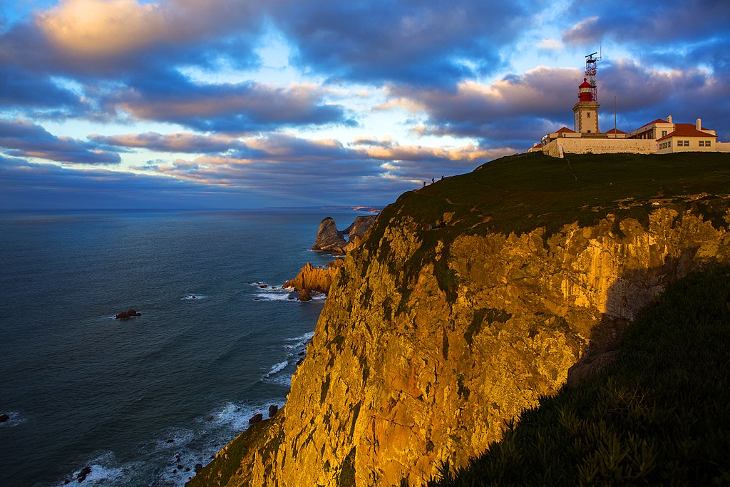 Cabo Da Roca On Sunset