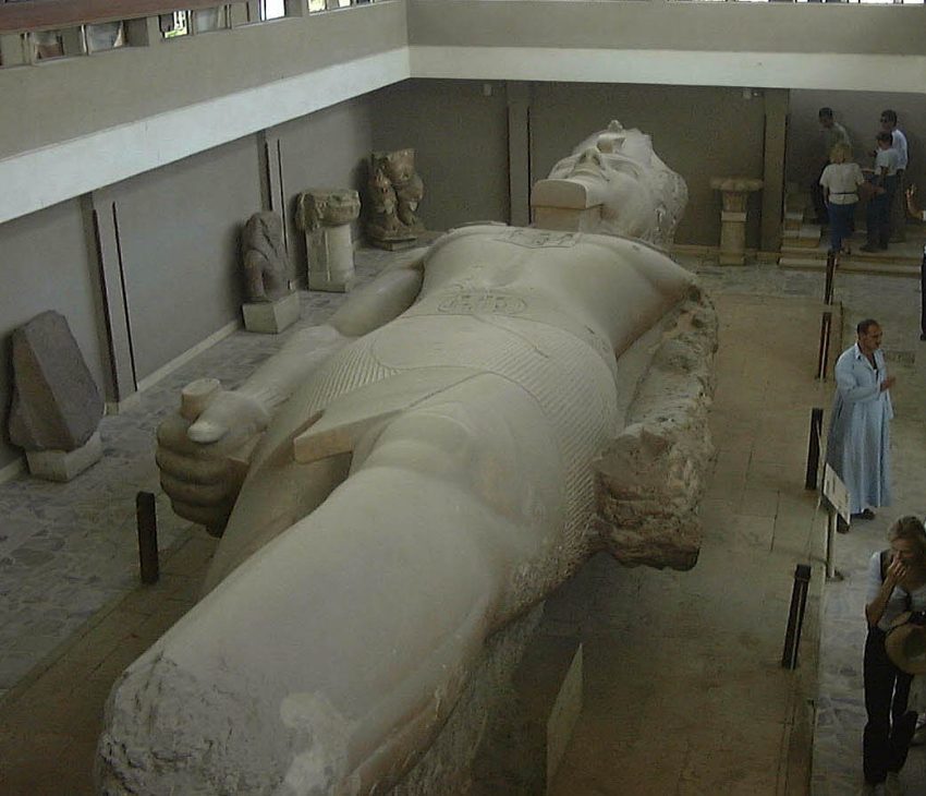 Ramses II colossal statue in Memphis