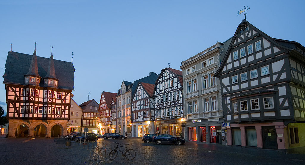 Alsfeld Town Hall And Southern Side Of The Marketplace