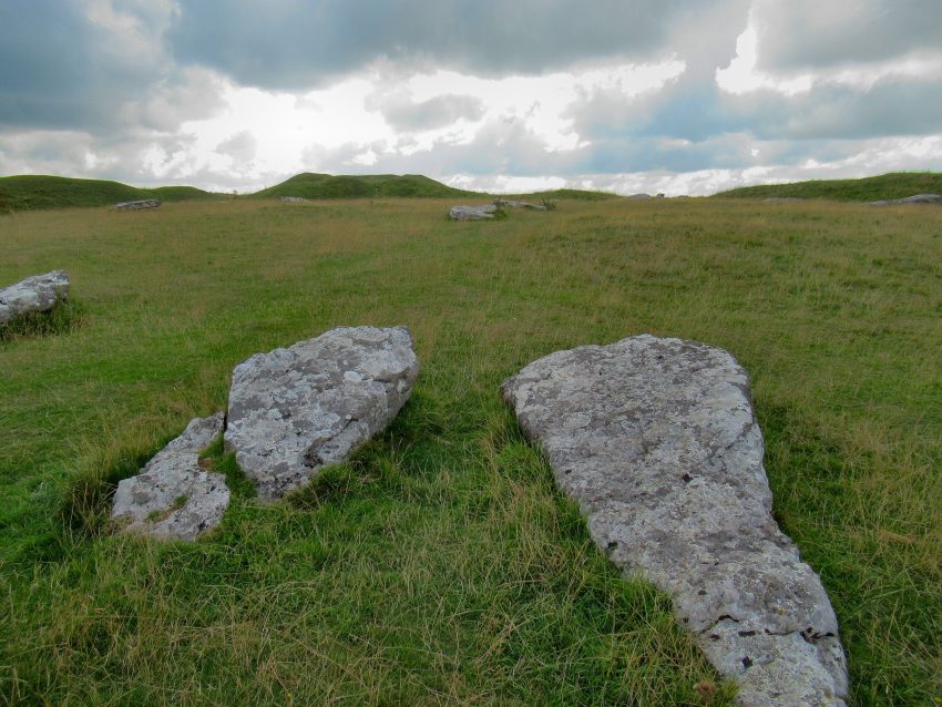 Arbor Low stone circle interior view of stones