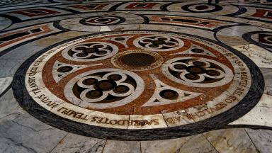 Floor Patterns In Multi-Coloured Marble In The Central Nave