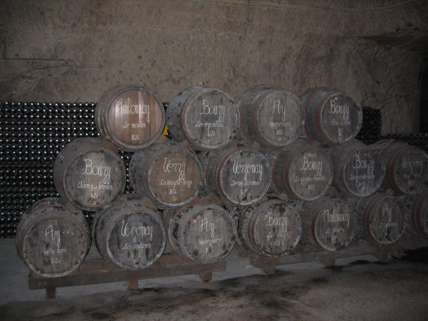 Barrels in Veuve Clicquot cellars