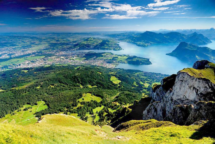 View of Lake Lucerne from Mt Pilatus
