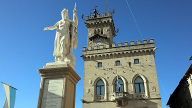 Liberty Statue And Exterior Of Palazzo Pubblico (San Marino)