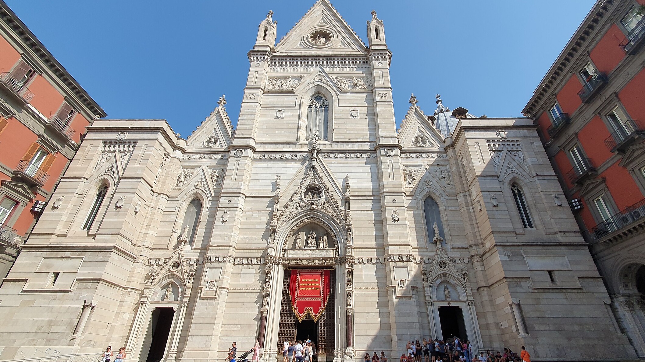 Main Facade Of Naples Cathedral