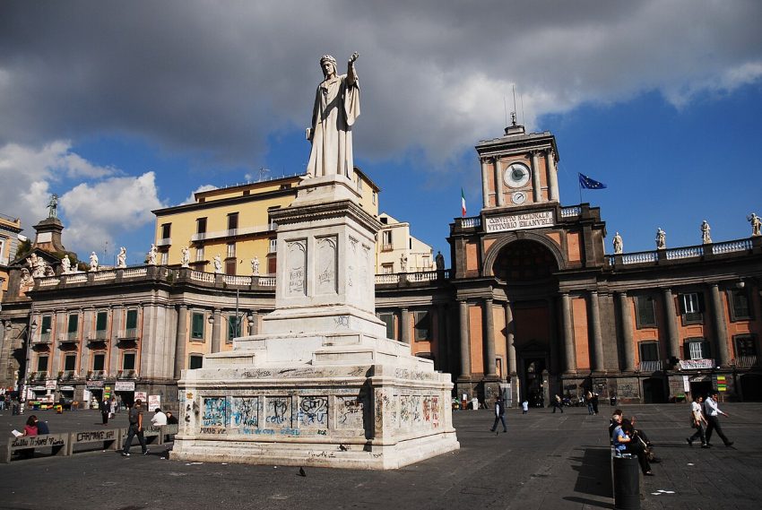Monument of Dante Alighieri in Piazza Dante Napoli