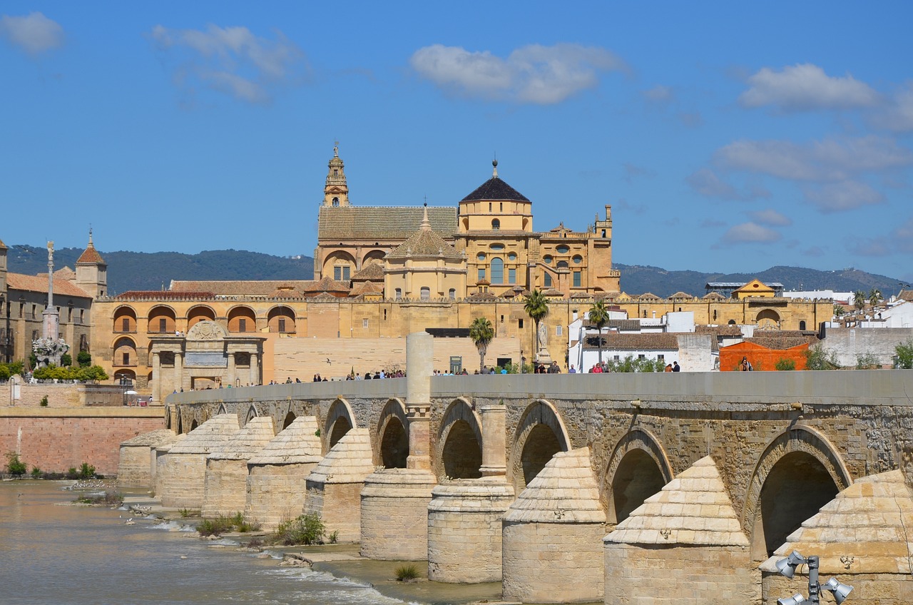 Cars On Roman Bridge Cordoba