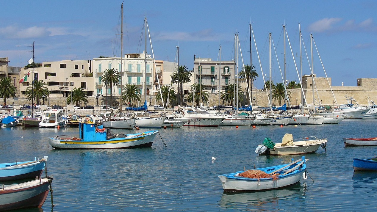 The Port Of Bari Italy