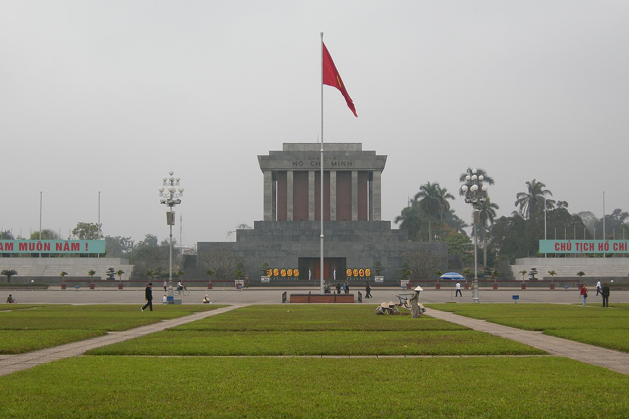 Hanoi Vietnam Ho Chi Minh Mausoleum On Ba Dinh Square