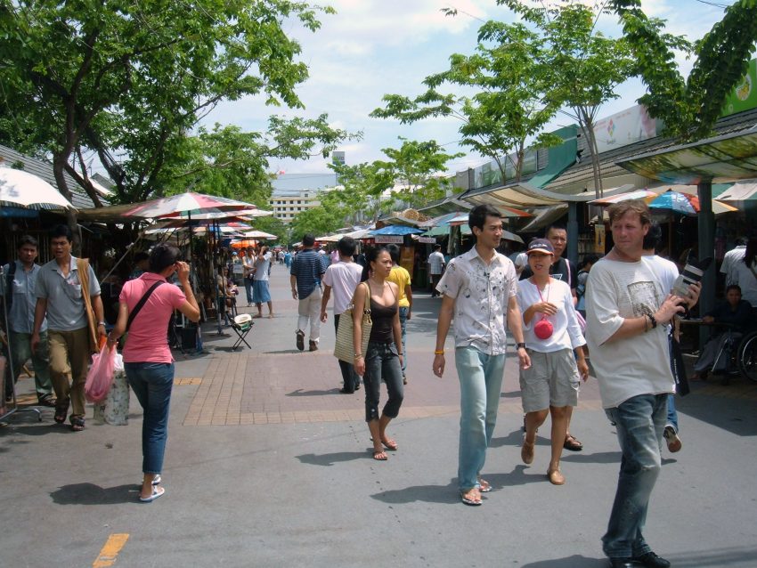 Chatuchak weekend market outdoor stalls