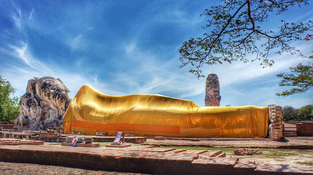 Wat Lokayasutharam Temple Ayuthaya Thailand