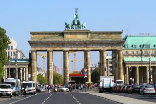 Driving by the Brandenburg Gate
