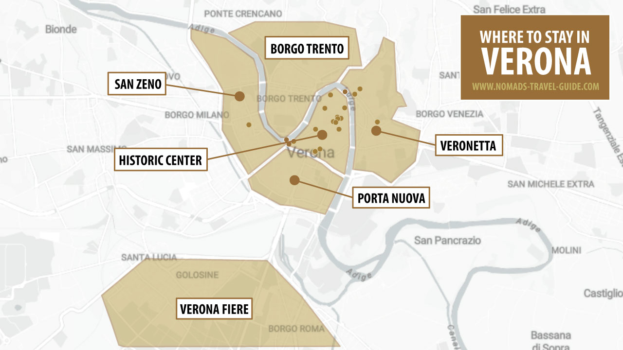 Map Of Where To Stay In Verona