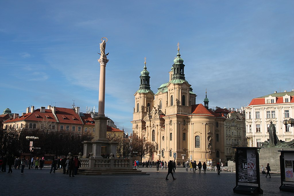 Maria Column At Old Town Square In Prague