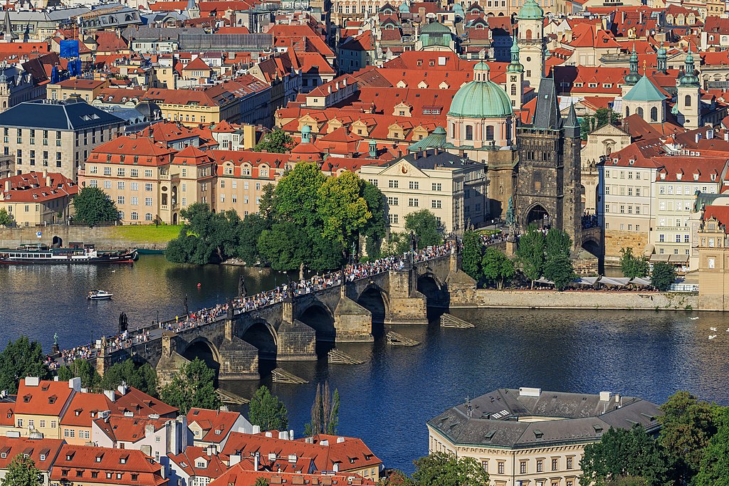 Prague Charles Bridge From Petrinska Tower