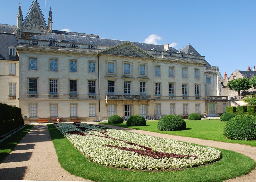 Garden at Musee des Beaux Arts in Tours, France