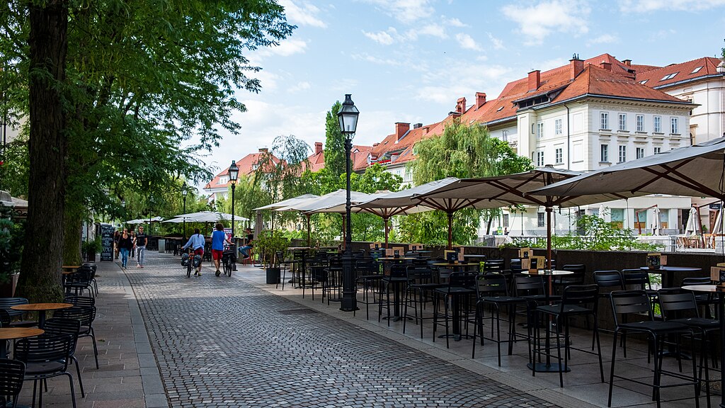 Cankarjevo Riverside In Ljubljana