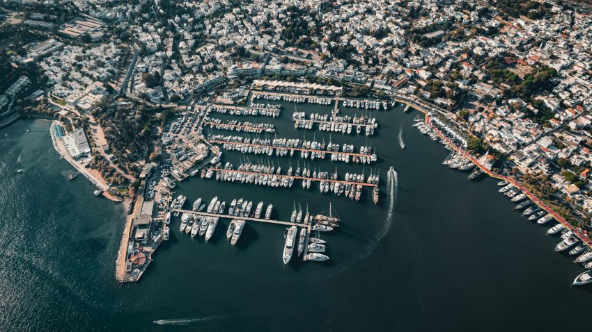 Aerial view Bodrum, Muğla, Türkiye