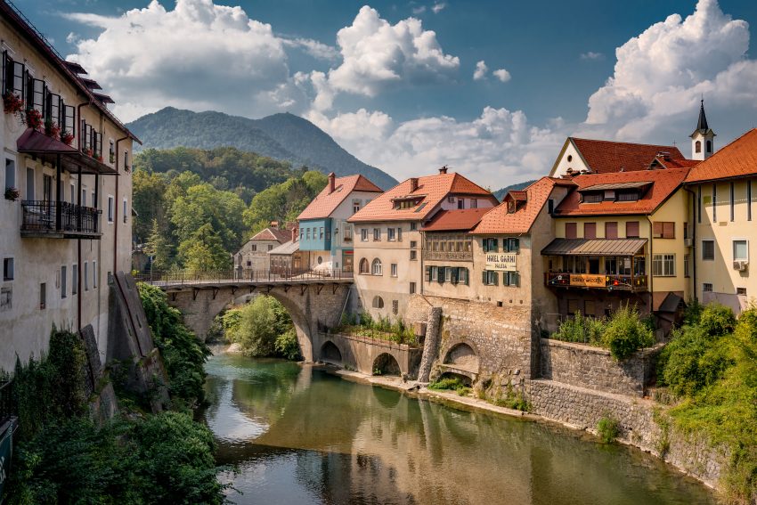 Cappuchin Bridge Škofja Loka, Slovenia