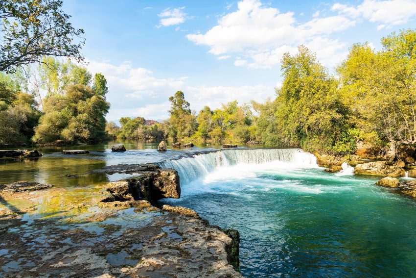 Manavgat river waterfall
