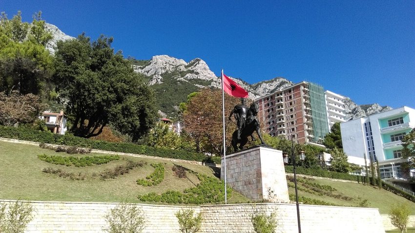 Skanderbeg Monument in Kruja