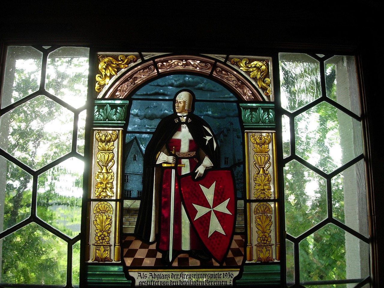 Stained Glass Window Knight Of Malta