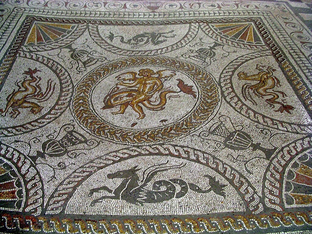 Dolphin Mosaic Fishbourne Roman Palace