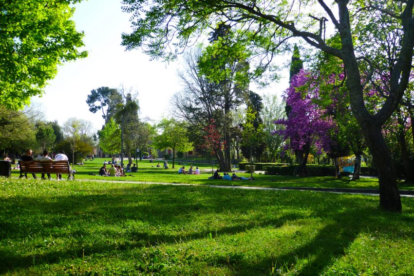 Parc Jourdan i april