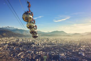 Cable Cars overlooking Grenoble