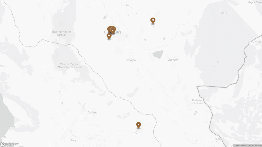 Map of the 11 Best Things to Do in Gjirokastër, Albania walking route with 11 stops in Gjirokastër.