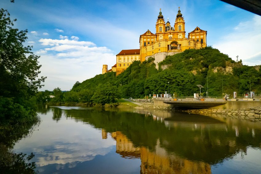 View of Melk Abbey from River