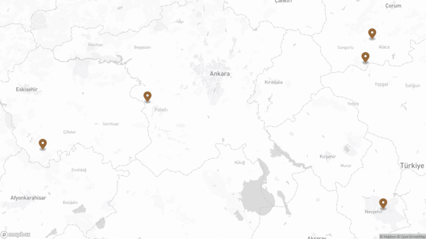 Map of the Best Day Trips from Ankara walking route with 5 stops in Ankara.